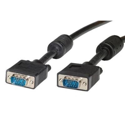 Kabel propojovací VGA HQ MD15HD-MD15HD, 6m, stíněný, s ferity