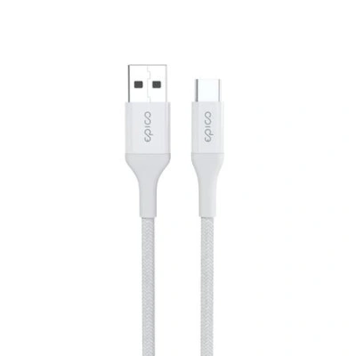 iStores by Epico Braided Cable 1.2m USB-C to USB-A - biely