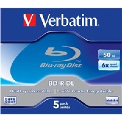 VERBATIM BD-R DL 50GB, 6x, jewel case 5 ks, 43748