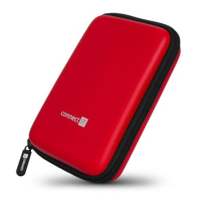 CONNECT IT HardShellProtect pevné skořepinové ochranné pouzdro na 2,5" HDD, červené, CFF-5000-RD