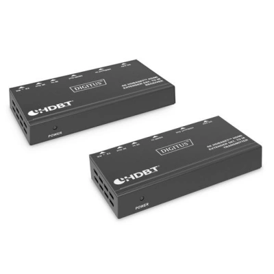 DIGITUS DS-55520 Sada extenderu 4K HDBaseT, 70 m PoC, RS232, IR, černá, DS-55520
