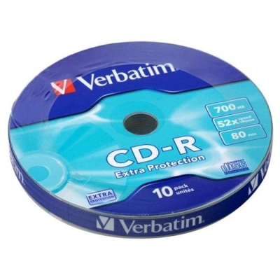 VERBATIM CD-R80 700MB/ 52x/ WRAP EXTRA PROTECTION/ 10pack/ bulk box, 43725