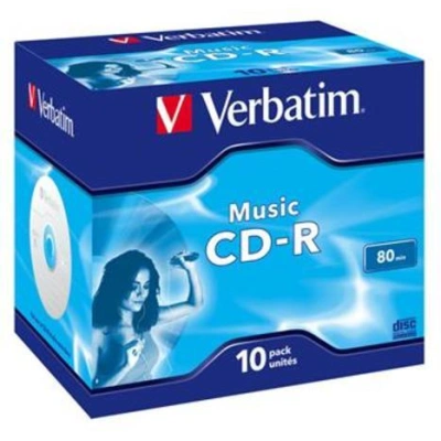 VERBATIM CD-R80 700MB AUDIO/ 16x/ 80min/ jewel/ 10pack, 43365
