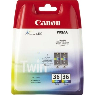 Canon inkoustová náplň CLI-36/ Twin pack/ barevná, 1511B018