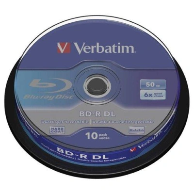 VERBATIM BD-R Blu-Ray DL 50GB/ 6x/ 10pack/ spindle, 43746