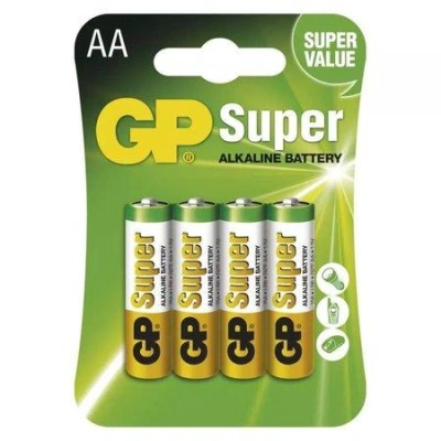 GP alkalická baterie 1,5V AA (LR6) Super 4ks blistr