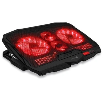 CONNECT IT FrostWind chladicí podložka pod notebook s červeným podsvícením, černá, CCP-2200-RD