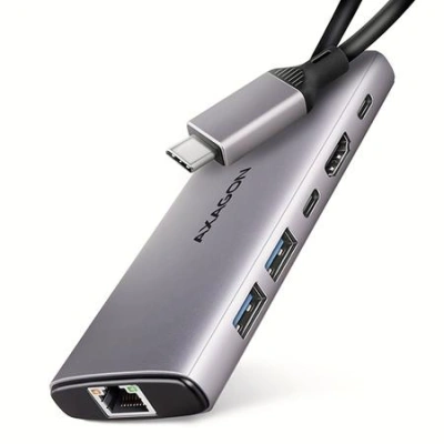 AXAGON HMC-6G2L, USB 10Gb/s hub, 2x USB-A, 1x USB-C, HDMI 4k/60, RJ-45, PD 100W, kabel USB-C 15cm, HMC-6G2L
