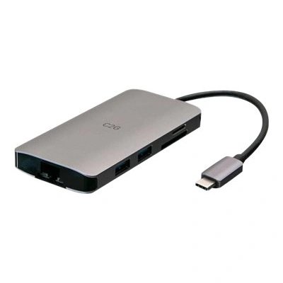C2G USB-CŽ Mini Dock with HDMI, 2x USB-A, Ethernet, SD Card Reader, and USB-C Power Delivery up to 100W - 4K 30Hz - Dokovací stanice - USB-C / Thunderbolt 3 - HDMI - 1GbE, C2G54458