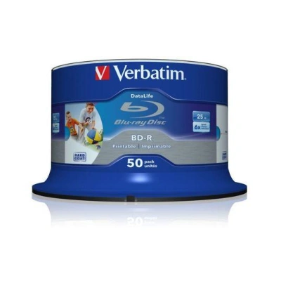 VERBATIM BD-R SL (6x, 25GB),printable, 50 cake, 43812