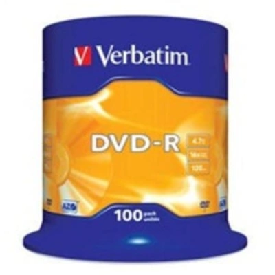 VERBATIM DVD-R 4,7GB/ 16x/ 100pack/ spindle, 43549